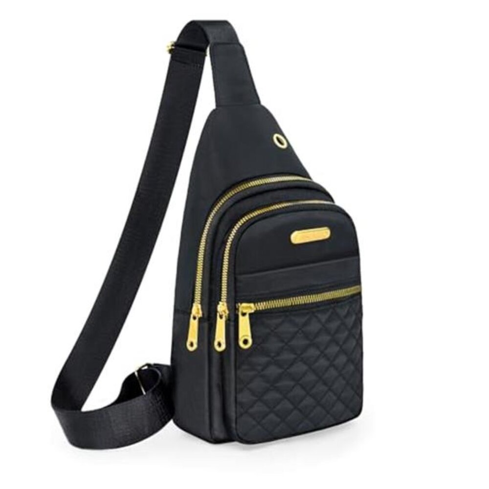 Small Sling Bag Crossbody Backpack Nylon Travel Chest Bag Adjustable Strap